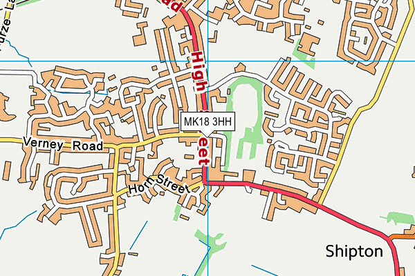 MK18 3HH map - OS VectorMap District (Ordnance Survey)