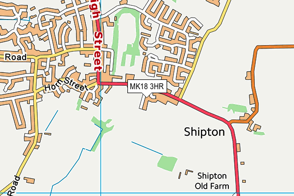 MK18 3HR map - OS VectorMap District (Ordnance Survey)