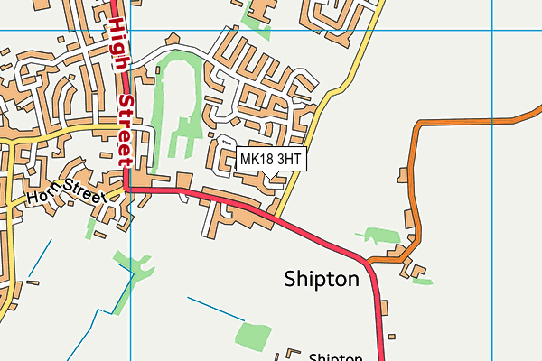 MK18 3HT map - OS VectorMap District (Ordnance Survey)