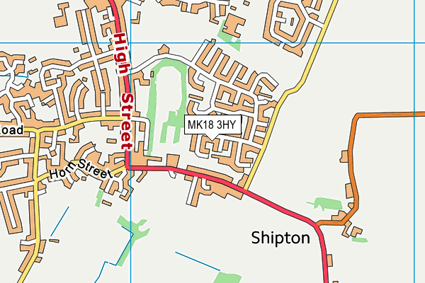 MK18 3HY map - OS VectorMap District (Ordnance Survey)