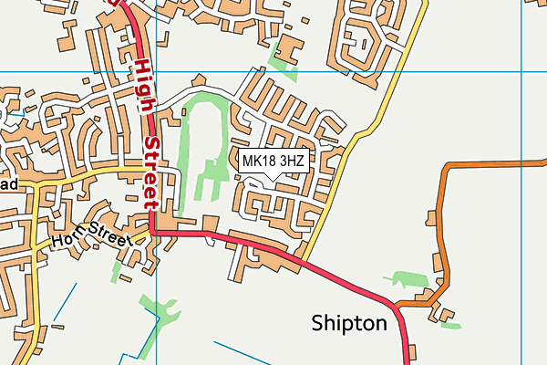 MK18 3HZ map - OS VectorMap District (Ordnance Survey)