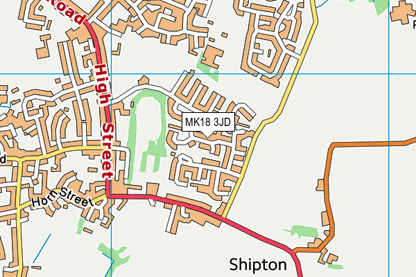 MK18 3JD map - OS VectorMap District (Ordnance Survey)