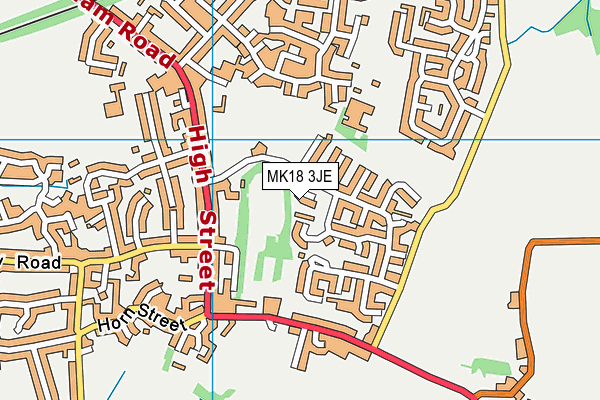 MK18 3JE map - OS VectorMap District (Ordnance Survey)