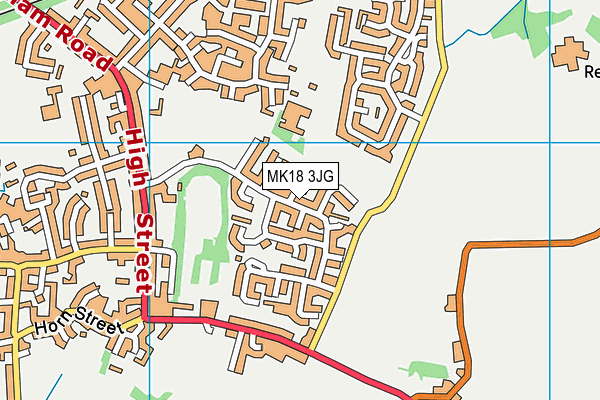 Winslow Sports Club map (MK18 3JG) - OS VectorMap District (Ordnance Survey)