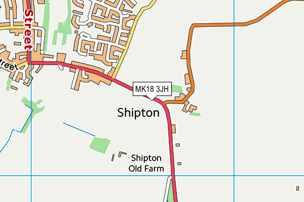 MK18 3JH map - OS VectorMap District (Ordnance Survey)