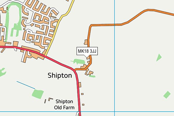 MK18 3JJ map - OS VectorMap District (Ordnance Survey)