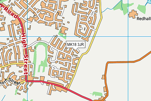 MK18 3JR map - OS VectorMap District (Ordnance Survey)