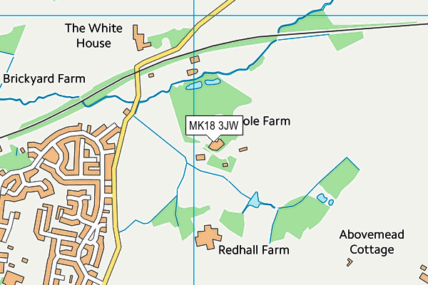 MK18 3JW map - OS VectorMap District (Ordnance Survey)