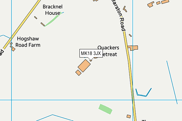 MK18 3JX map - OS VectorMap District (Ordnance Survey)