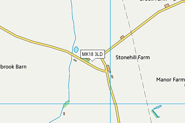 MK18 3LD map - OS VectorMap District (Ordnance Survey)