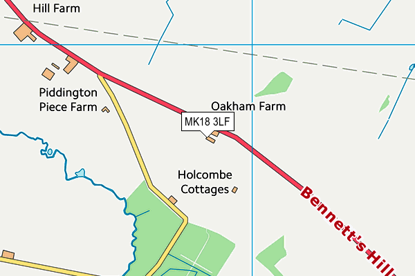 MK18 3LF map - OS VectorMap District (Ordnance Survey)