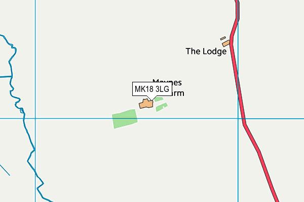MK18 3LG map - OS VectorMap District (Ordnance Survey)