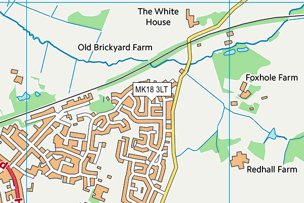 MK18 3LT map - OS VectorMap District (Ordnance Survey)