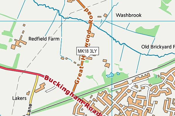 MK18 3LY map - OS VectorMap District (Ordnance Survey)