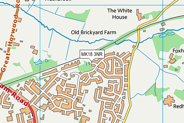 MK18 3NR map - OS VectorMap District (Ordnance Survey)