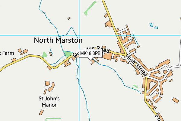 MK18 3PB map - OS VectorMap District (Ordnance Survey)