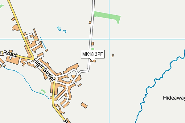 MK18 3PF map - OS VectorMap District (Ordnance Survey)