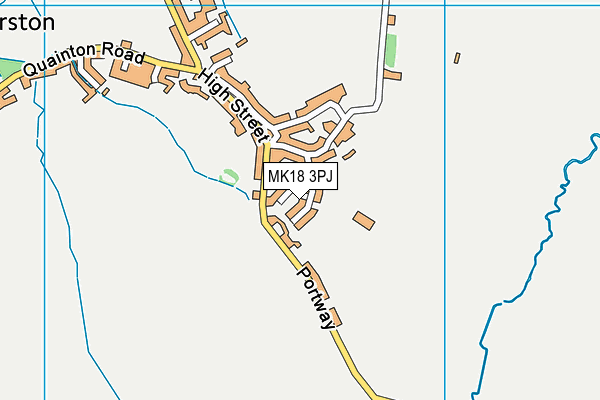 MK18 3PJ map - OS VectorMap District (Ordnance Survey)