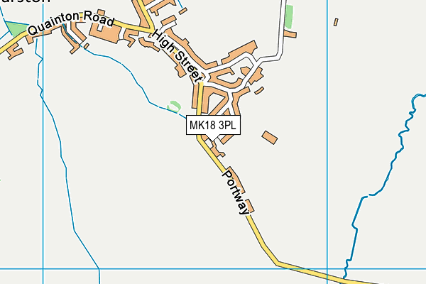 MK18 3PL map - OS VectorMap District (Ordnance Survey)