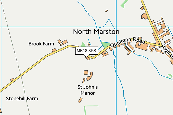 MK18 3PS map - OS VectorMap District (Ordnance Survey)