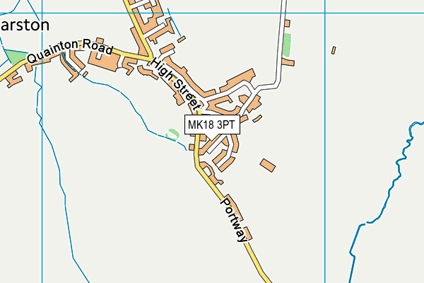 MK18 3PT map - OS VectorMap District (Ordnance Survey)