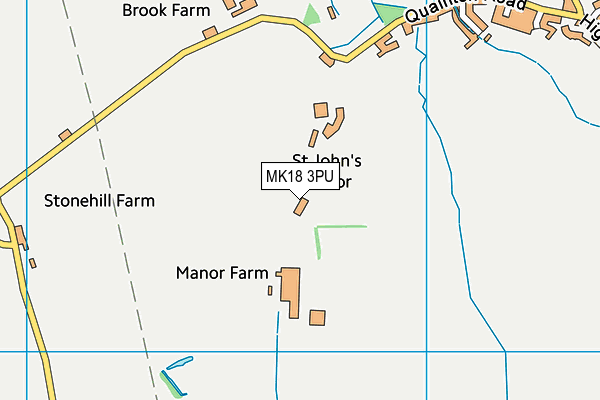 MK18 3PU map - OS VectorMap District (Ordnance Survey)