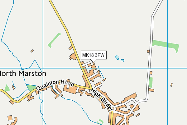 MK18 3PW map - OS VectorMap District (Ordnance Survey)