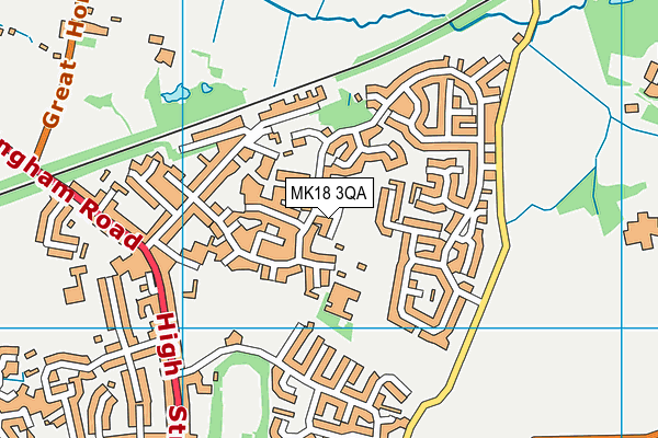 MK18 3QA map - OS VectorMap District (Ordnance Survey)