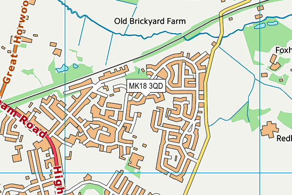 MK18 3QD map - OS VectorMap District (Ordnance Survey)