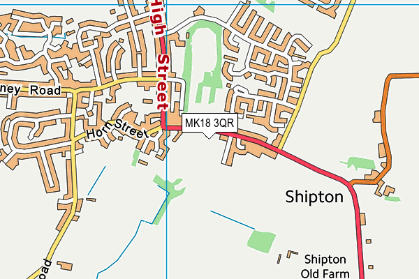 MK18 3QR map - OS VectorMap District (Ordnance Survey)