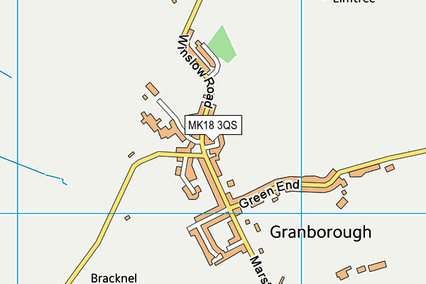 MK18 3QS map - OS VectorMap District (Ordnance Survey)