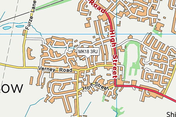 MK18 3RJ map - OS VectorMap District (Ordnance Survey)