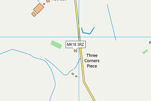 MK18 3RZ map - OS VectorMap District (Ordnance Survey)