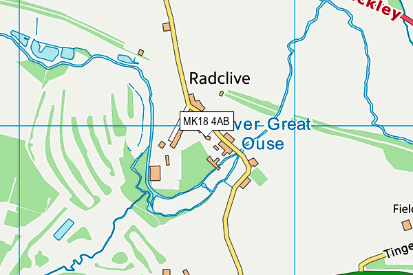 MK18 4AB map - OS VectorMap District (Ordnance Survey)