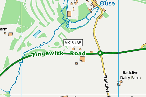 Buckingham Golf Club map (MK18 4AE) - OS VectorMap District (Ordnance Survey)