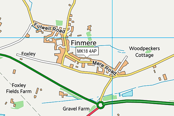 MK18 4AP map - OS VectorMap District (Ordnance Survey)