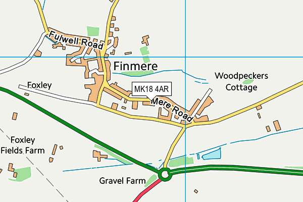 Finmere Church of England Primary School map (MK18 4AR) - OS VectorMap District (Ordnance Survey)