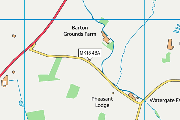 MK18 4BA map - OS VectorMap District (Ordnance Survey)