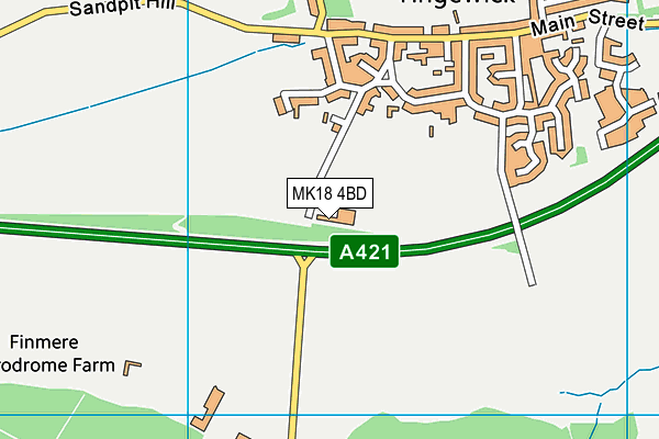 MK18 4BD map - OS VectorMap District (Ordnance Survey)