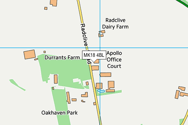 MK18 4BL map - OS VectorMap District (Ordnance Survey)