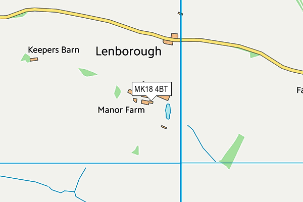 MK18 4BT map - OS VectorMap District (Ordnance Survey)