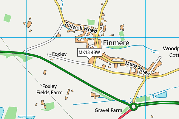 MK18 4BW map - OS VectorMap District (Ordnance Survey)