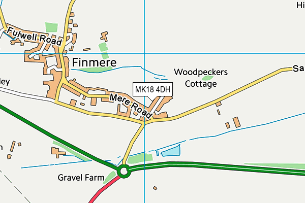 MK18 4DH map - OS VectorMap District (Ordnance Survey)