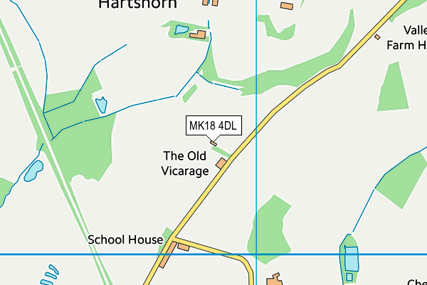 MK18 4DL map - OS VectorMap District (Ordnance Survey)