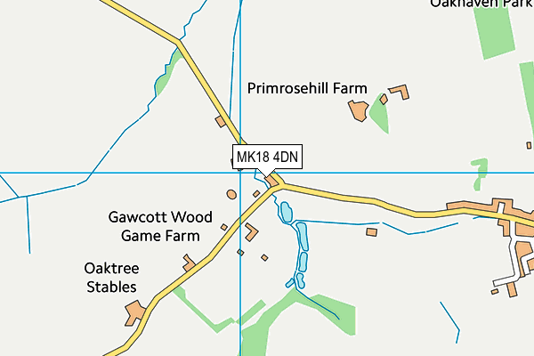 MK18 4DN map - OS VectorMap District (Ordnance Survey)