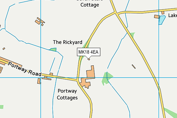 MK18 4EA map - OS VectorMap District (Ordnance Survey)