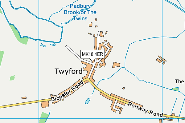 MK18 4ER map - OS VectorMap District (Ordnance Survey)