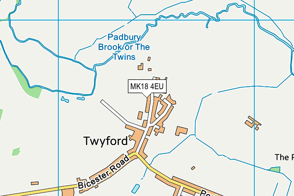 Twyford C of E School map (MK18 4EU) - OS VectorMap District (Ordnance Survey)