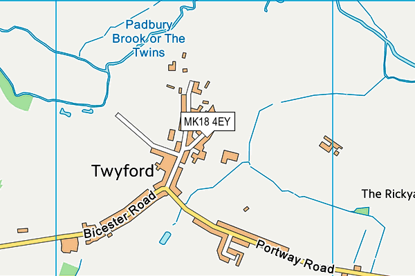 Twyford Recreation Ground map (MK18 4EY) - OS VectorMap District (Ordnance Survey)