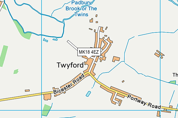 MK18 4EZ map - OS VectorMap District (Ordnance Survey)